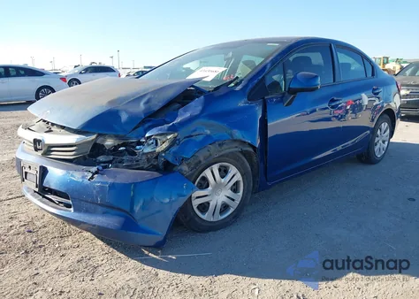 2012 Honda Civic Lx из США, поврежденный, VIN 2HGFB2F53CH513022